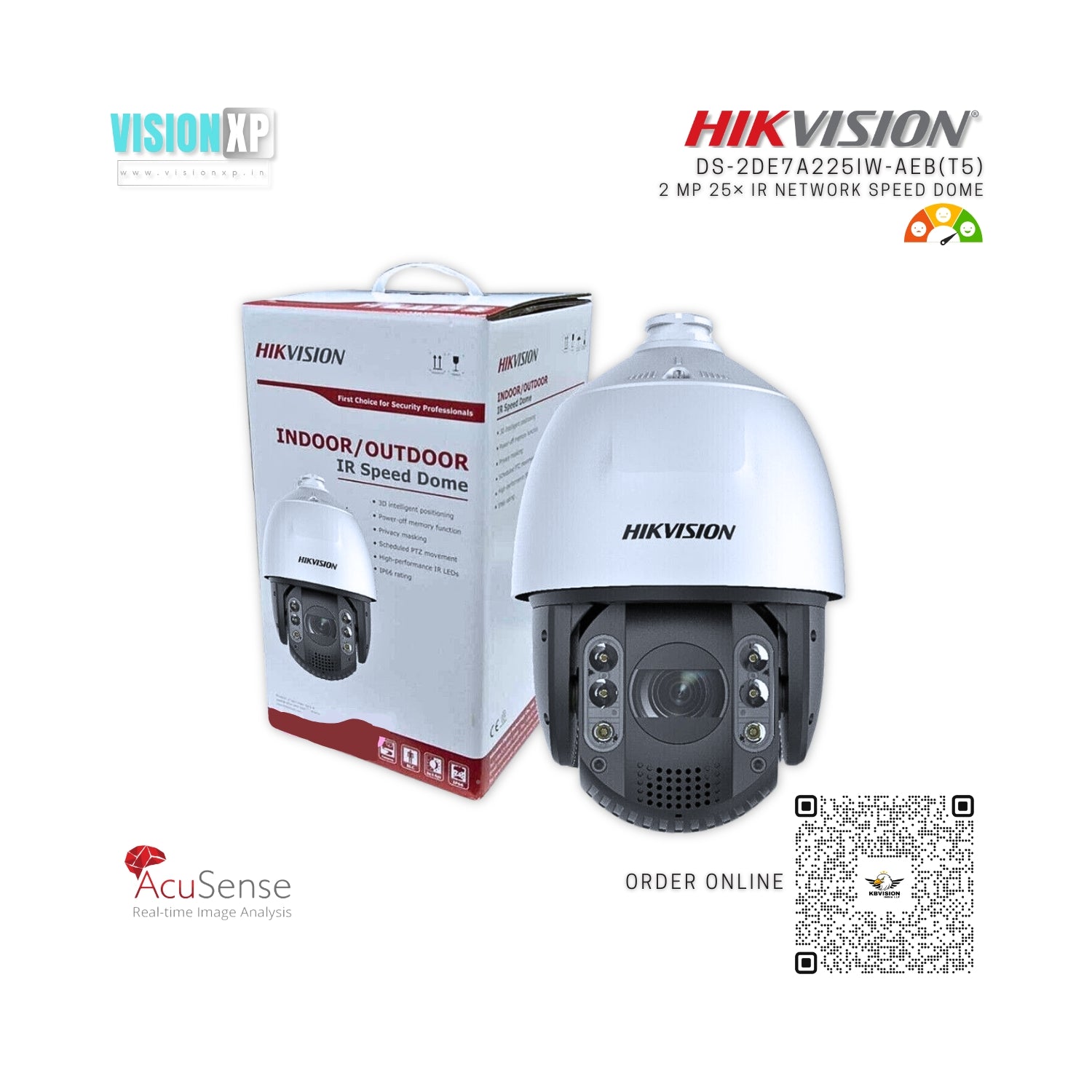 Hikvision DS-2DE7A225IW-AEB(T5) 2 MP 25 × IR Network Speed Dome Hikvision DS-2DE7A225IW-AEB(T5) 2 MP 25 × IR Network Speed Dome